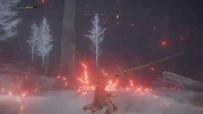 The more I play Elden Zeus the more things I notice, like how the Tarnished literally catches these lightning bolts out of the sky!