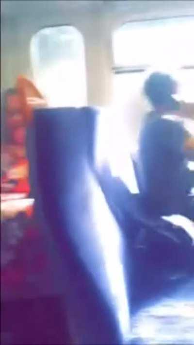 Busty Bimbo Going Absolutely Wild on a Train