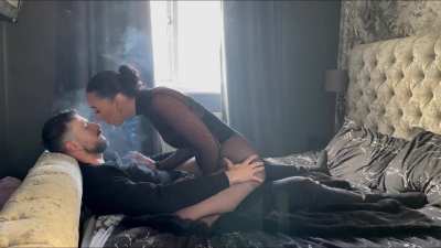 lucky guy smoking makeout session