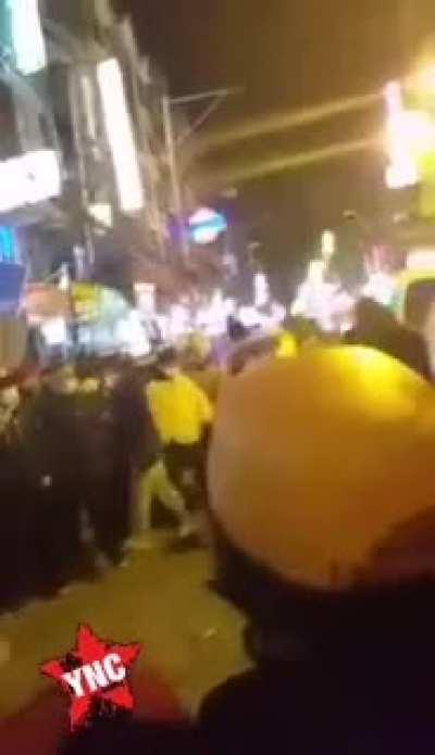 Locals set fire to an alleged thief in Bolivia.