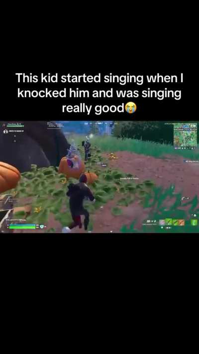 Singing like his life deoends on it