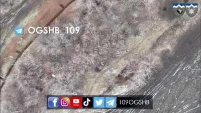 Ukrainian drone eliminates Russian soldiers in trenches with grenades, including one Russian who gets decapitated