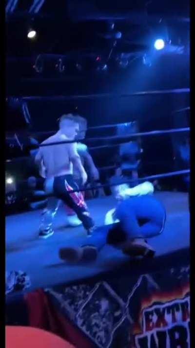 Jumping into Midget Wrestling Match