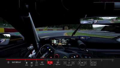 Guy in the McLaren called me a moron, and to be a man, I say think he just punted me off and expected me not to rejoin. Who's at fault?