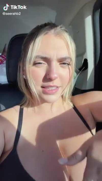 I swear those tits has doubled in size since last summer….