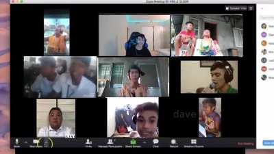 *nadisconnect yung teacher sa call* boys: