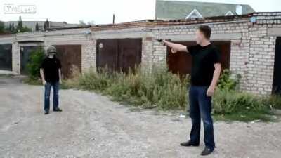 A unique way to test a helmet