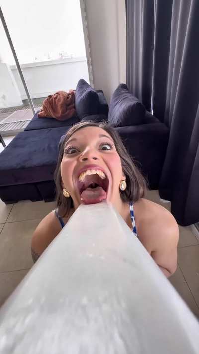 Slide down my throat tiny