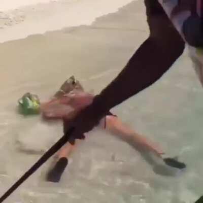 HMC while I stylishly exit a boat