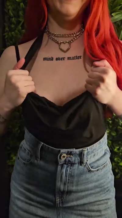 my titties are small but atleast they’re fun to play with ;)