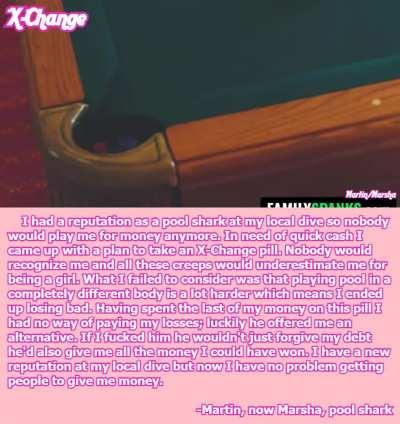 Martin, now Marsha, pool shark