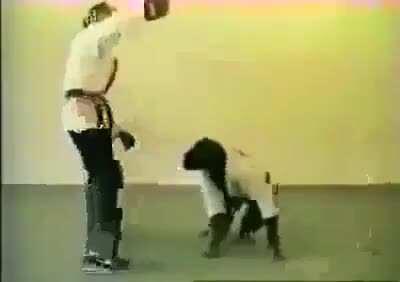 Teaching personal defence to an ape