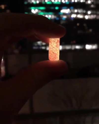 Ring made of resin/epoxy mixed with strontium aluminate powder.