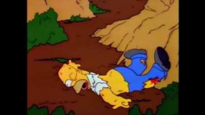 Homer at the disc golf course