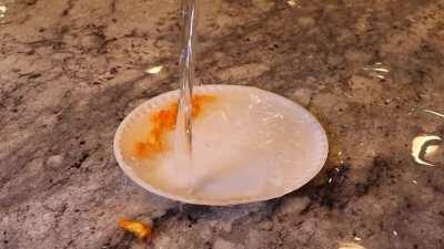 When you forget to shake the bottle