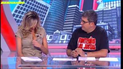 Anna Simon and her extremely tight shirt