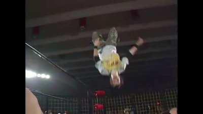A backflip coast-to-coast from Nate Webb (ROH Death before Dishonor 7/15/2006)