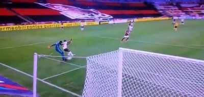 Agora que eu entendi esse lance, esse goleiro é bom heim, bahhh
