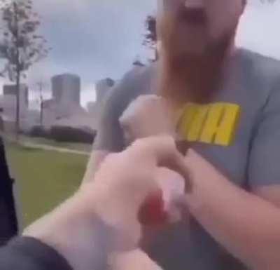 The child just came out of them