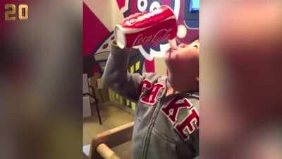 That's not what the straw is for...