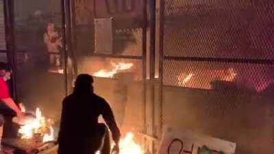 antifa portland setting fires