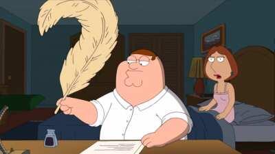 Peter writes a poem.