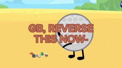 What was cake saying when she is small and shw is talking to gb?