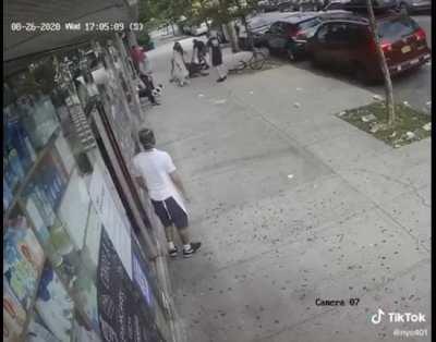 Knocks an elder, gets chased by civilians and arrested