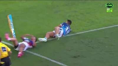 David Fifita first career hat trick - Titans vs Knights Round 5 2021