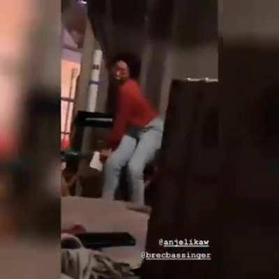 Brec Bassinger and Anjelika Washington dancing