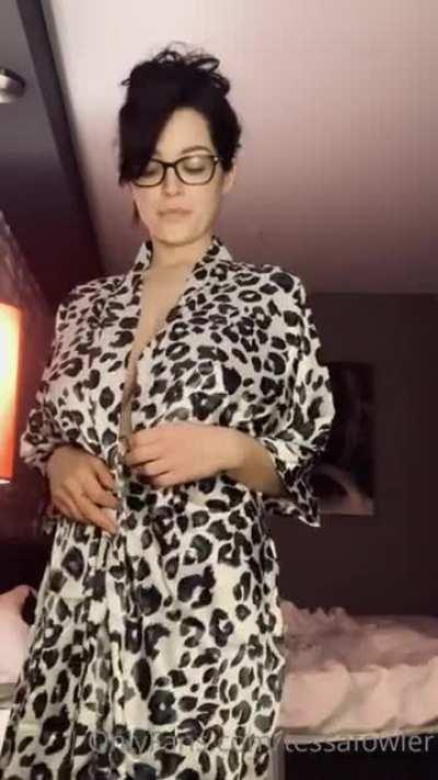 Tessa Flower hot stripping..