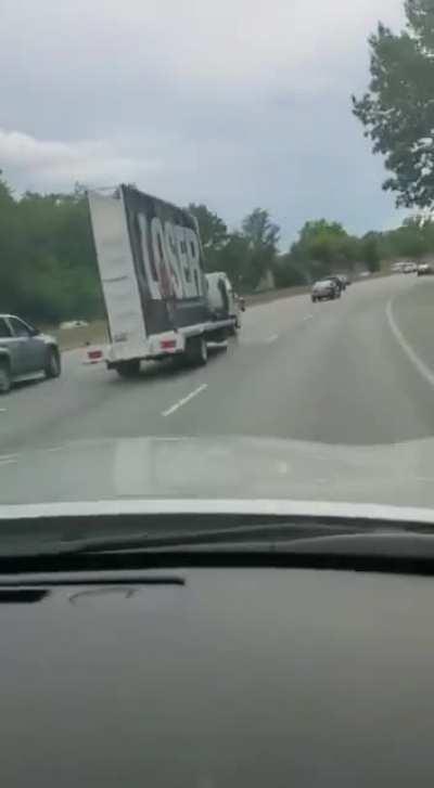 I hope they don't get harassed by a caravan of pickup trucks