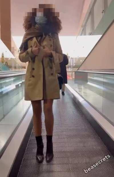 Can you imagine that under my Burberry I have... nothing? [F]