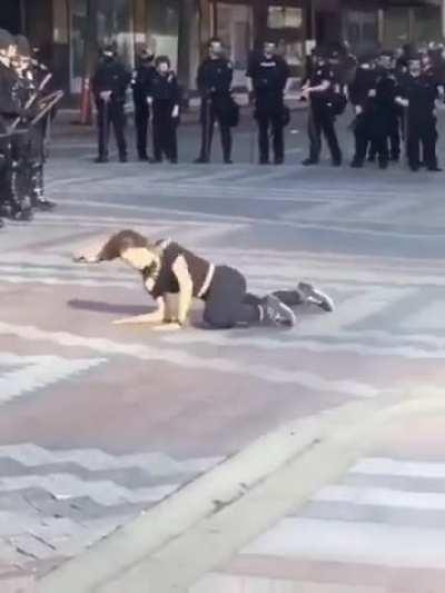 Influencer arrested for getting on top of police car