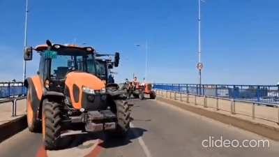 Farmers are blocking the main entrance into the city and say the disruption will continue until their voices are heard