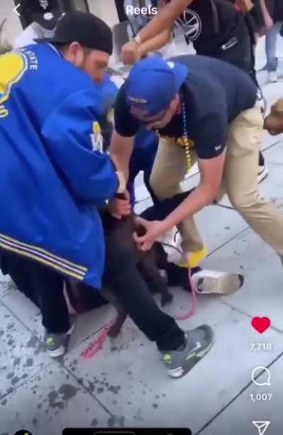 Buddy hit the quick release button 😳