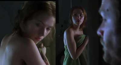 Scarlett Johansson's side boob in A Love Song for Bobby Long (2004). Actual Scene vs Slowed Down