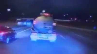 Dashcam video of the actual fiery crash on 401 in pickering 