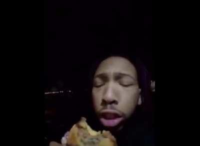 Smokey barbeque baked buger from checker mmmm that shit bussin