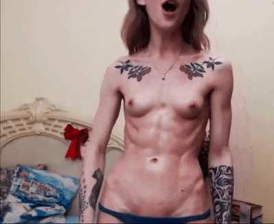 Super hard abs unknown cutie