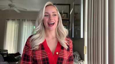 She talks about how she knows what she's doing and she doesn't mind you looking at her body and exactly how big her tits are