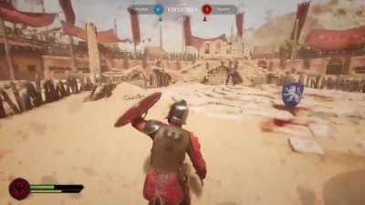 I won a duel by using my shield as a boomerang