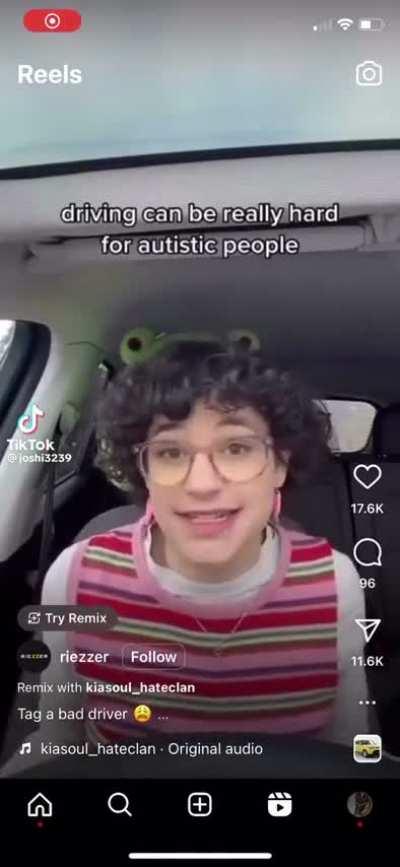 So that’s why it’s hard for autistic people to drive