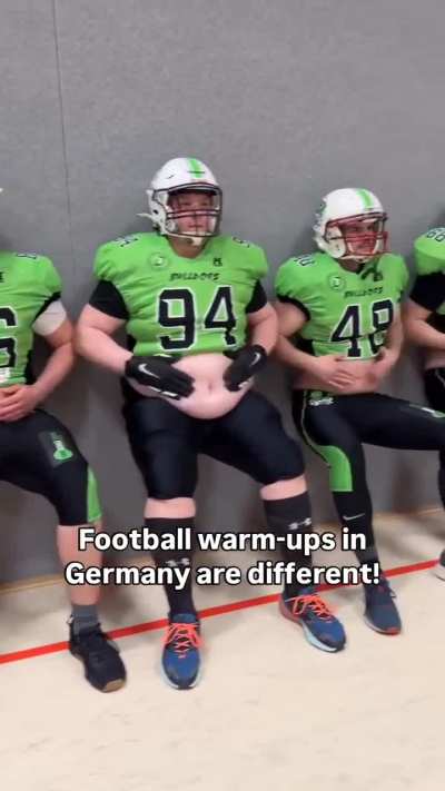 Football warmups in Germany