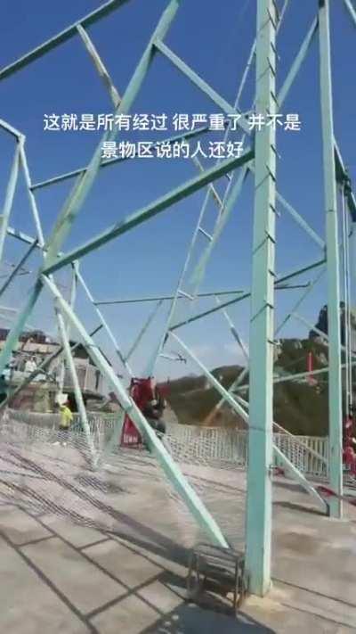 Accident of giant swing, 2023.1.28, Ningbo, China