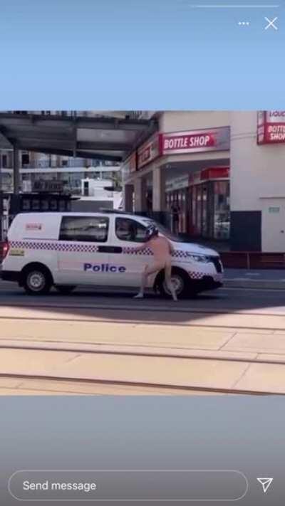 Butt naked dude.. arrested lol