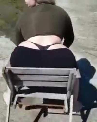 Natasha Crown Fake Ass too big for chair