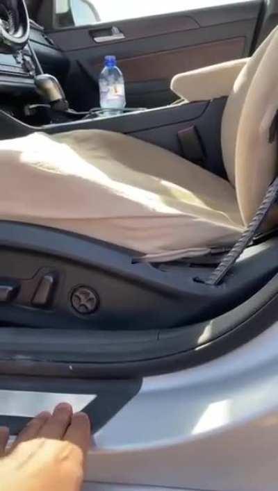 Hitting an iron rod while going 140km/h