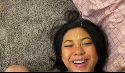Asian Cum In Mouth Cumshot Facial