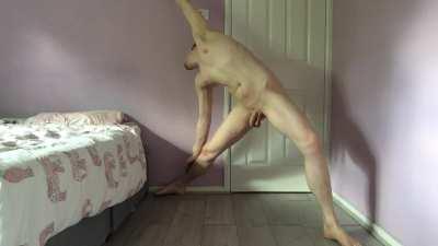 Doing some naked yoga, who wants to join me? 😜 (M)